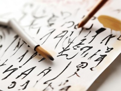 创意融合技术，绘制软笔书法背景图动态教程