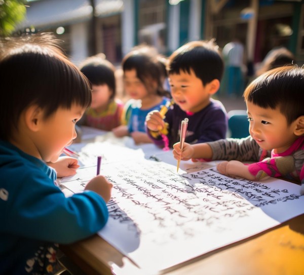 童真墨韵，三年级校园生活硬笔书法作品集,三年级校园生活硬笔书法作品范本，传承文化，展现童真,书法,第1张