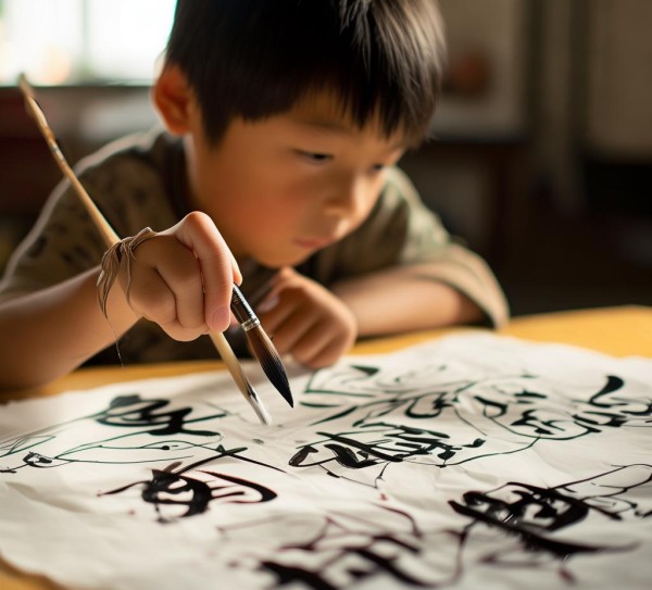 墨香润童年，六年级学生书法艺术展,墨香润心田，书法绘生活—六年级学生笔下的书法之美,书法,第1张