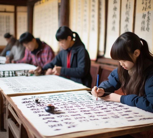 三人行书画艺术学校，弘扬硬笔书法，塑造学子文化素养,三人行书画艺术学校，传承硬笔书法艺术，助力学子文化修养提升,书法艺术,书法,第1张