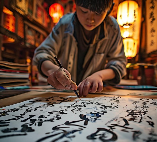 翰墨飘香，课余书法生活的多彩画卷,墨香四溢，翰墨飘香——课余生活中书法的丰富多彩,书法艺术,书法,第1张