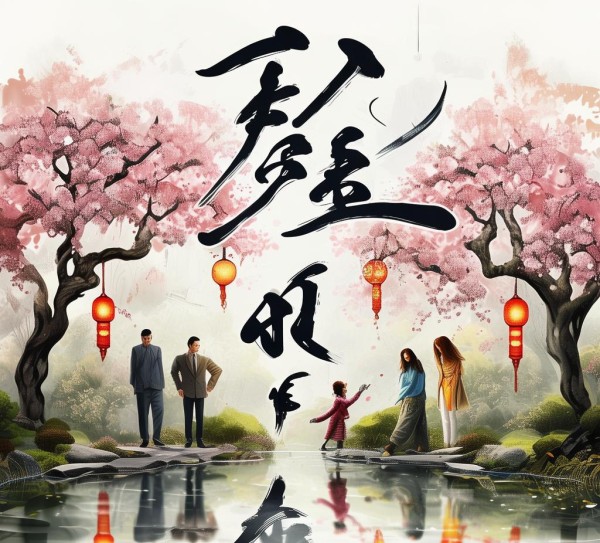和谐家园，书法动态图中的生活哲学与美学共鸣,家和万事兴—书法动态图中的和谐之美与生活哲学,书法艺术,书法,第1张