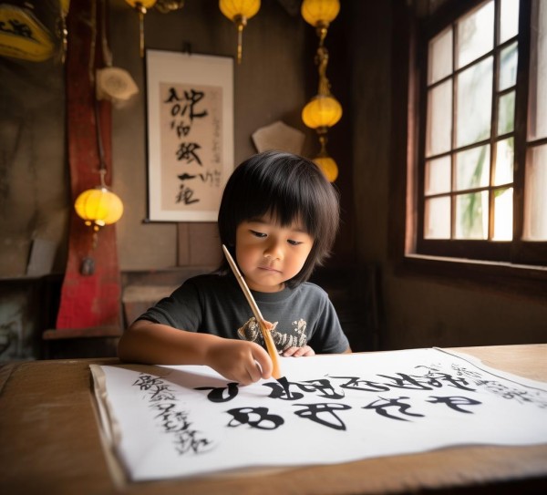 童笔生花，书法启航，我的二年级课余青春之旅,墨香浸润童年，笔尖舞动青春—我的课余生活，二年级书法之旅,书法,第1张
