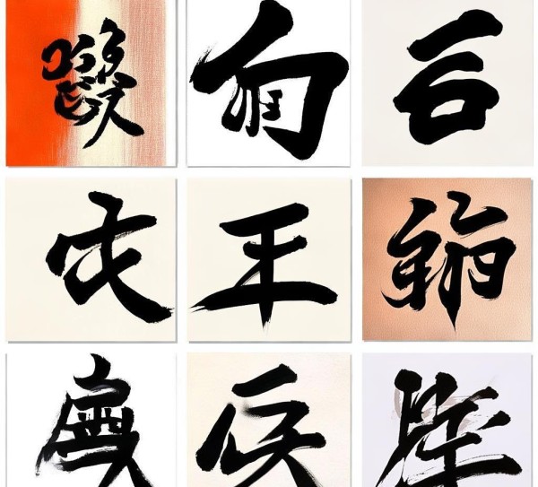 九宫格书法动态盛宴，领略书法艺术的动态魅力,九宫格书法动态图片大全，感受书法艺术的灵动之美,书法艺术,书法,第1张