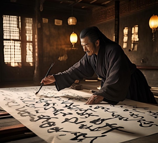 千古风华一挥间，古代书法名家毛笔字艺术赏析,古代书法名家霸气一挥，毛笔字彰显千古风华,书法,书法艺术,第1张