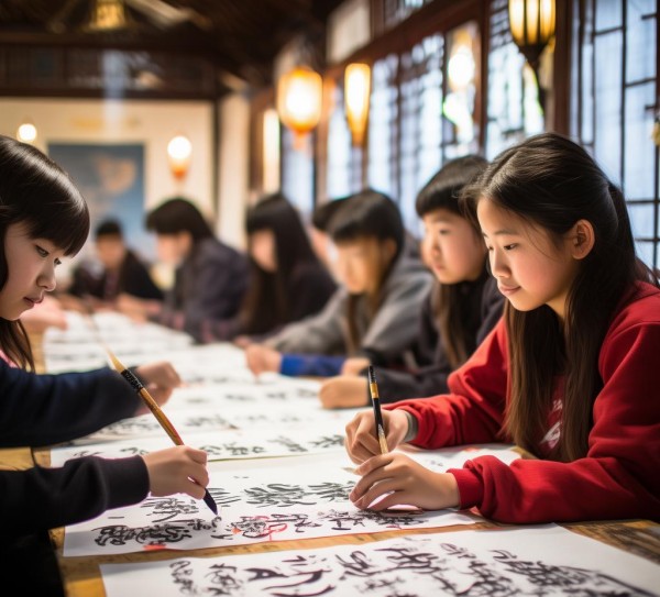 笔舞飞扬，校园书法课风采录,墨香校园，笔舞飞扬—八年级书法课学生活动侧记,书法,书法艺术,第1张