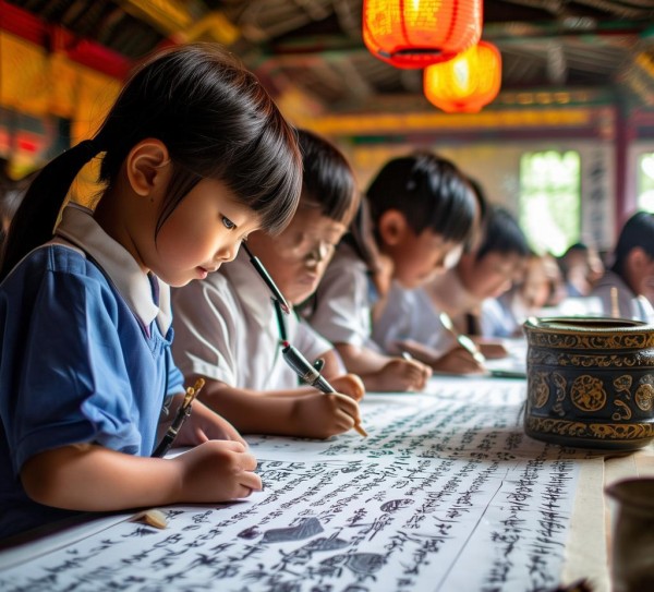 探索书法奥秘，二年级语文知识竞赛题解析与趣味学习之旅,墨香校园，二年级语文书法知识竞赛题解析与趣味学习之旅,书法,书法艺术,第1张