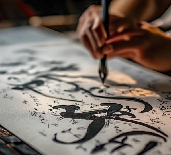 墨舞风华，毛笔行书两个字书法作品赏析之旅,墨舞风华，毛笔行书两个字书法作品赏析之旅,书法,书法艺术,第1张