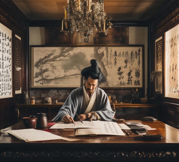 四大名著与书法艺术，初中知识点的翰墨交融,探寻四大名著中的初中知识点与书法艺术交融之美,书法,书法艺术,第1张