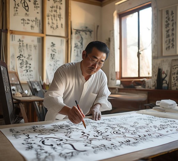 杨金波，大厂县书法名家工作室里的墨舞丹青传承者,大厂县书法名家工作室杨金波，墨舞丹青，传承书法艺术之美,书法,书法艺术,第1张