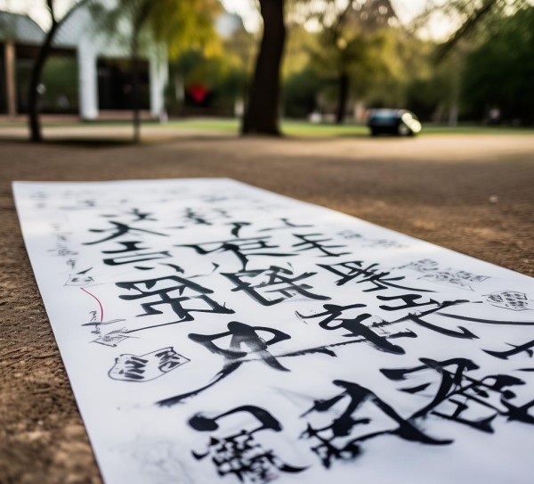 墨香校园，四尺四开书法作品中的青春足迹,校园生活主题书法作品四尺四开，墨香中的青春记忆,书法,书法艺术,第1张