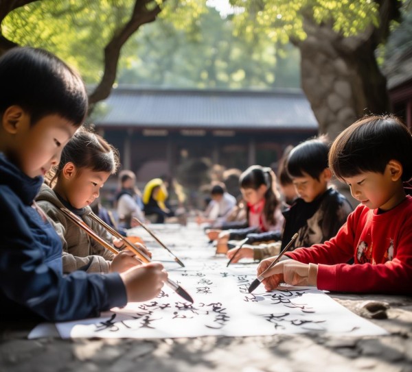 书法之旅，校园记忆中的翰墨留香,墨香校园，以我的校园生活为主题的书法软笔之旅,书法,书法艺术,第1张