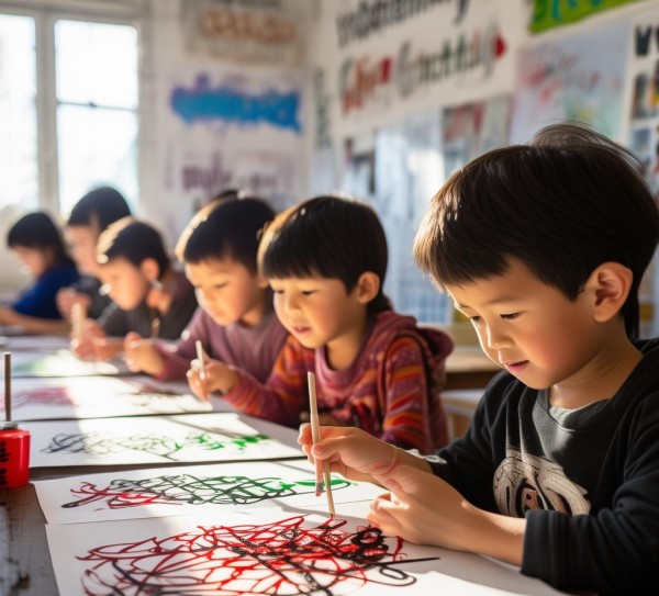 硬笔书画进校园，二年级学子素质双提升,二年级学生练硬笔书画，寓教于乐，提升综合素质,硬笔书画,传统艺术,第1张