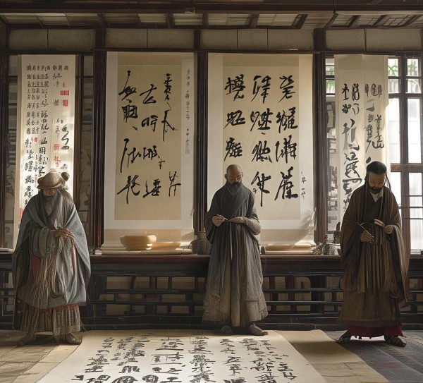 书法艺术巅峰之旅，揭秘上四大书法名家杰作,探寻书法艺术的巅峰之作——世界上四大书法名家,书法,书法艺术,第1张