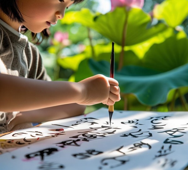 盈夏童趣，三年级暑假书法研学之旅,墨香盈夏，三年级暑假的书法之旅,书法,书法艺术,传统艺术,第1张