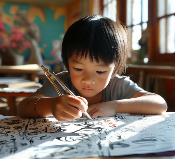 童笔生花，小学生书法作品里的生活韵味与热爱展现,小学生书法作品中的生活之美与自我热爱,书法,书法艺术,第1张