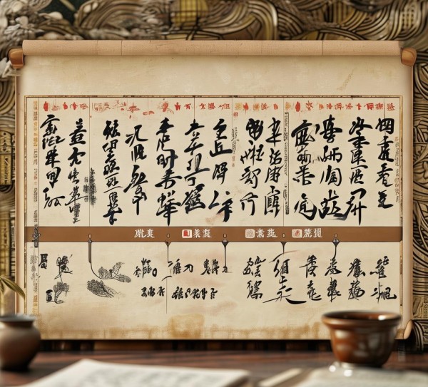 四大书法家精髓概览，千年书法瑰宝传承图谱,四大书法家知识点归纳图，传承千年的书法瑰宝,书法,书法艺术,第1张